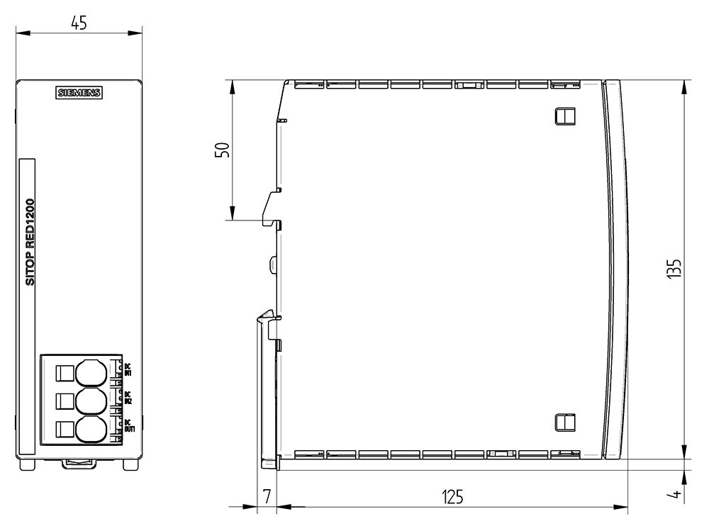 Gleichstromversorgung 24V 10-58VDC 40A Tragschienenmontage möglich IP20