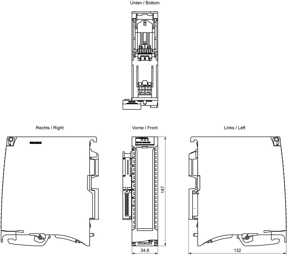 SPS-Analoges E/A-Modul SIMATIC 8Eing Eing.Strom Spannung Federzugans
