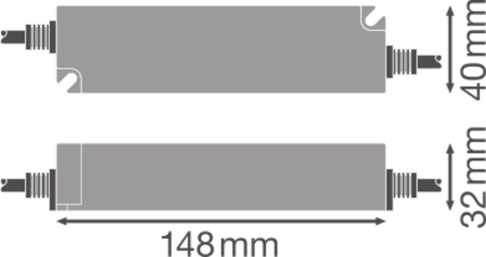 LED-Trafo 30W 24V IP66 Kstgeh stat 148x40x32mm