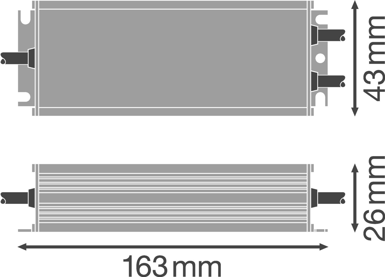 LED-Steuerung 20W 24V IP66 1-10V Kstgeh Dimmung 1-10 V stat 219x63x38mm