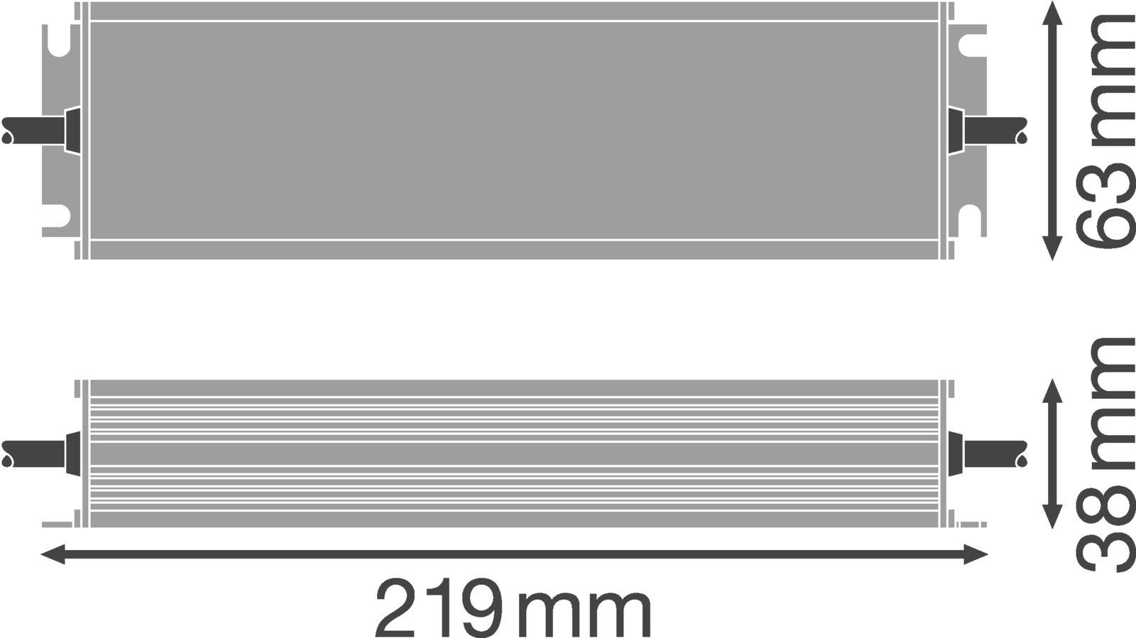 LED-Trafo 150W 24V IP66 Kstgeh stat 233x74x42mm