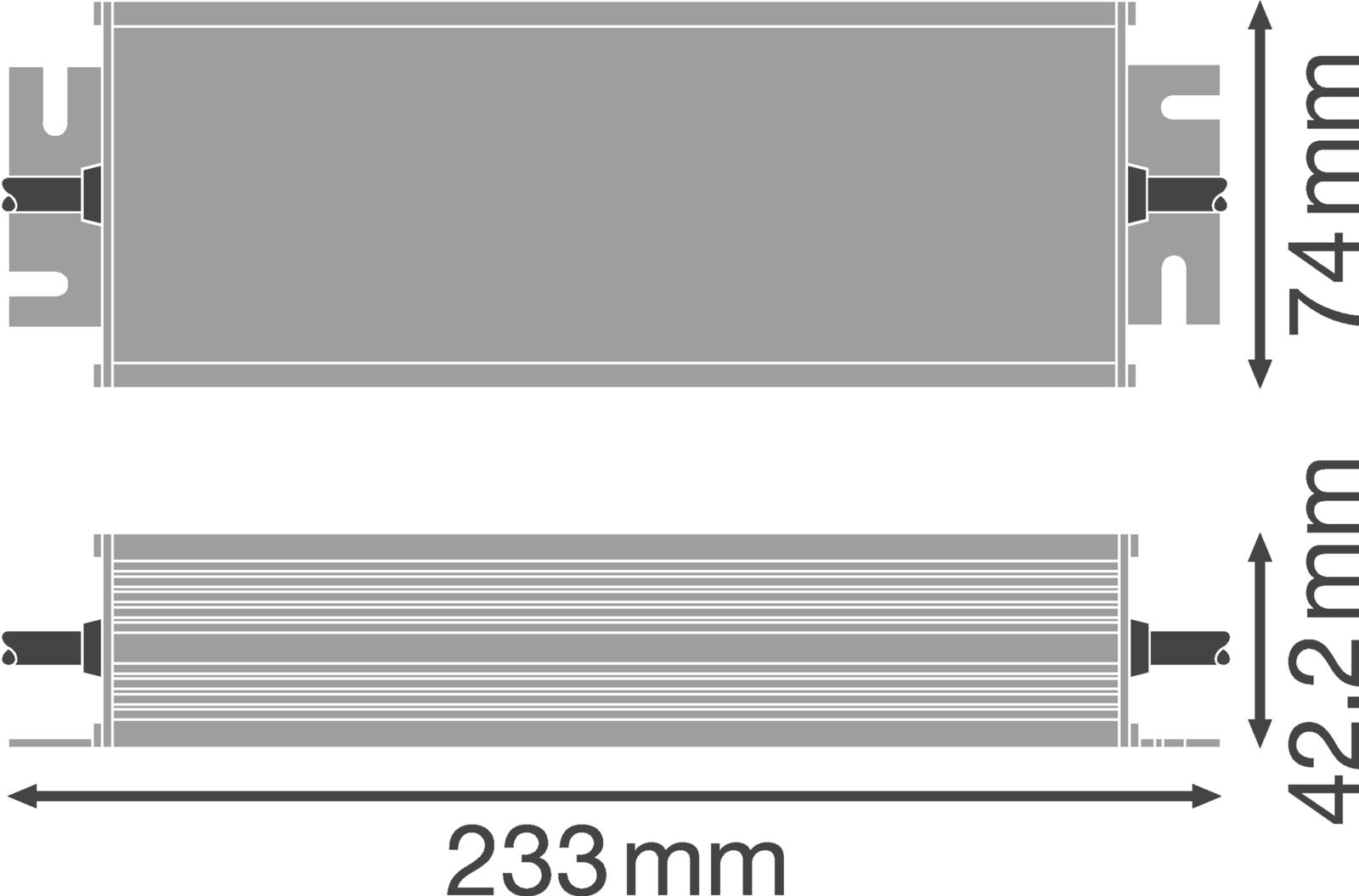 LED-Trafo 250W 24V IP66 Kstgeh stat 233x74x42mm