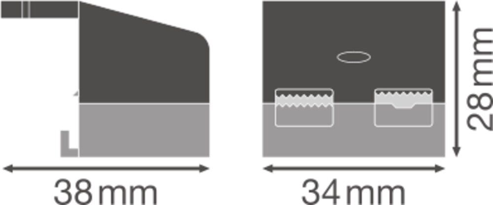 Kabeleinführung or Kst L38mm H29mm