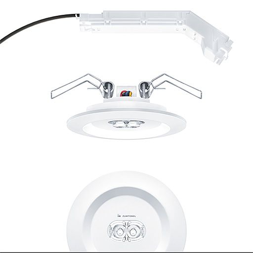LED-Sicherheitsleuchte 3,8W 4000K 332lm IP40 EB 2LEDs Einb ÜberwBaust zentral