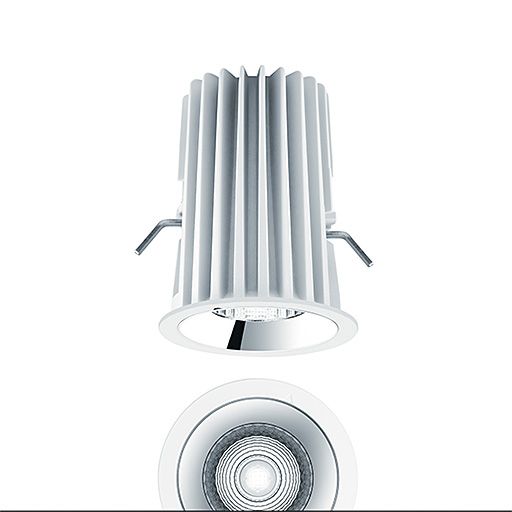 LED-Einbaustrahler 19W 2700-6500K 750lm Konv ws 1LED Alu IP20 mt RF:hochglänzend