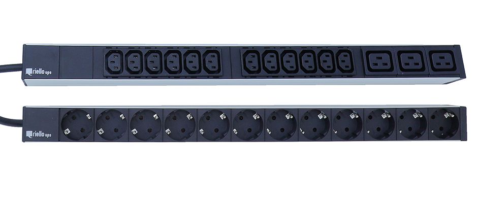 Rack-Stromverteilung PDU 1HE 12xC13 230V 3xC19