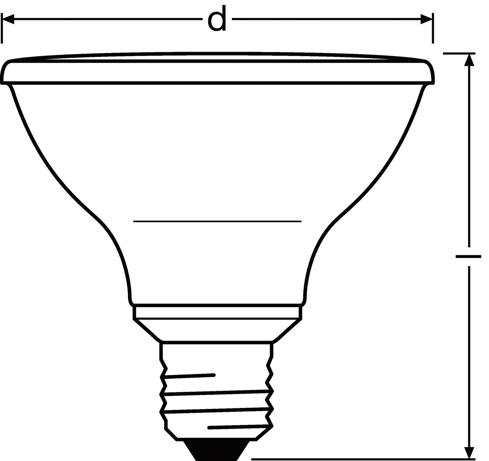 LED-Reflektorlampe E27 PARATHOM PAR30 ws 10W 2700K 633lm G dimmbar 36° AC