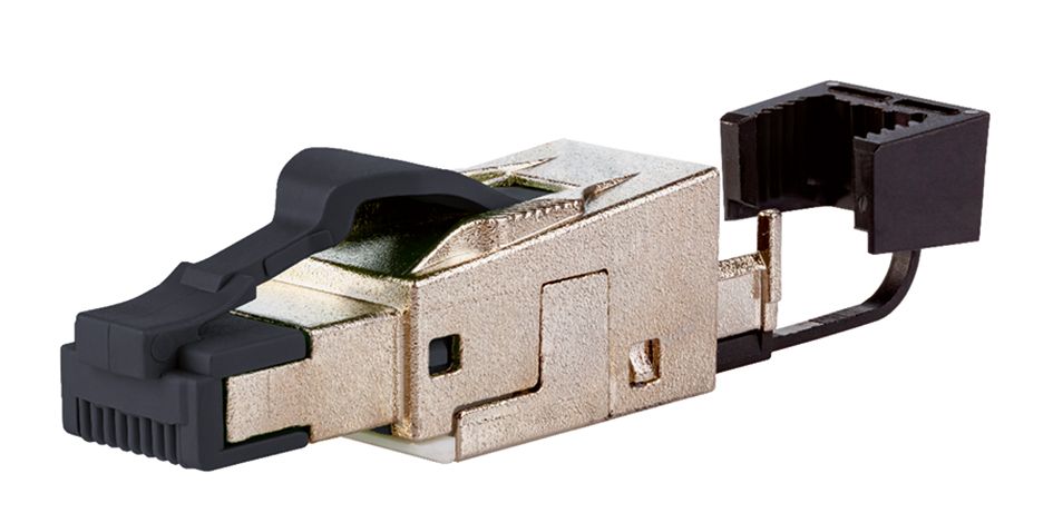 Modular-Stecker RJ45 27-22AWG Feldkonf Schirm Litze massiv f.Rundkabel