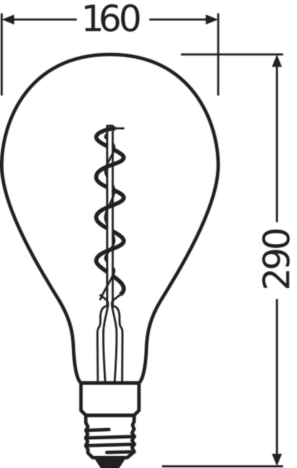 LED-Kugellampe FM E27 Vintage 1906 4W ws 2000K Filamentlampe 300lm G kl dimmbar