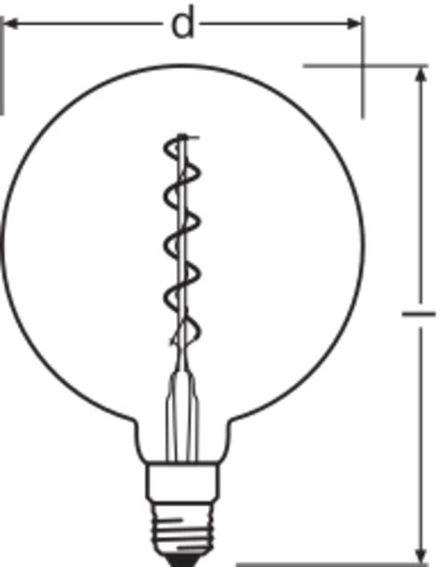 LED-Kugellampe FM E27 Vintage 1906 4W ws 2000K Filamentlampe 300lm G kl dimmbar