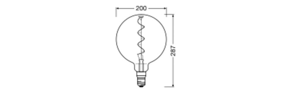 LED-Kugellampe FM E27 Vintage 1906 4W ws 1800K Filamentlampe 110lm G kl 340° AC
