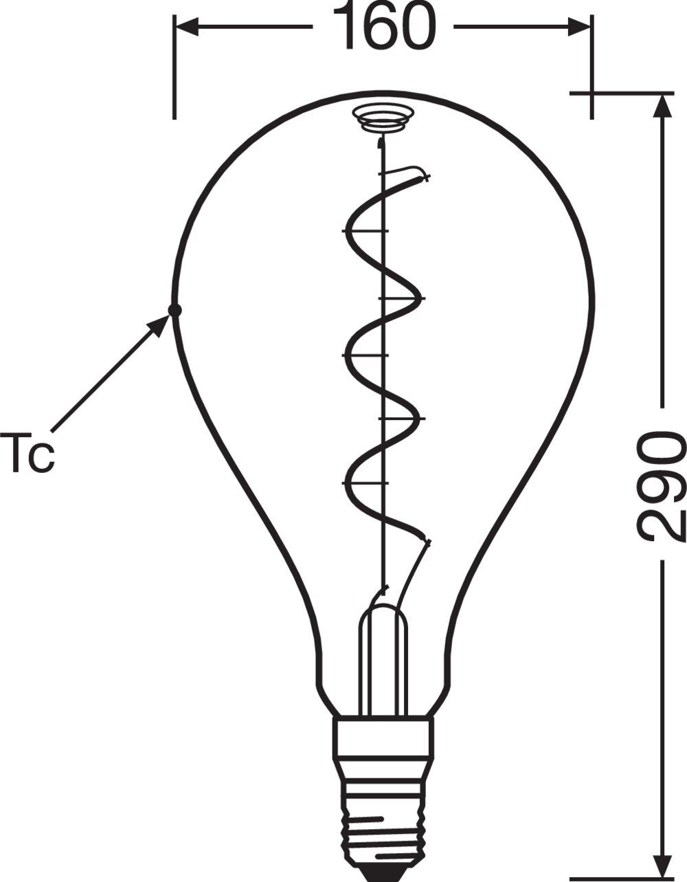LED-Lampe FM E27 Vintage 1906 4W 1800K G Filamentlampe ws 110lm kl dimmbar 340°