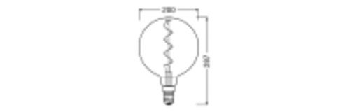 LED-Kugellampe FM E27 Vintage 1906 4W ws 1800K Filamentlampe 110lm G kl dimmbar