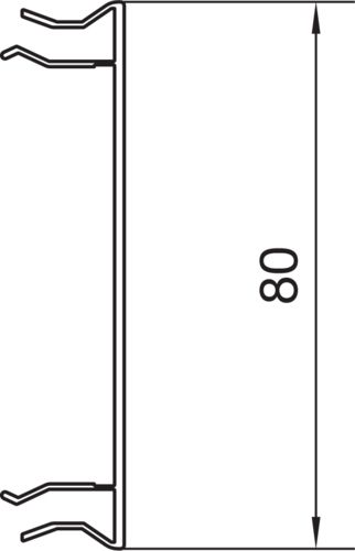 Oberteil GEB-K Alu ver-ws 80x2000mm besch hfr glatt RAL9016