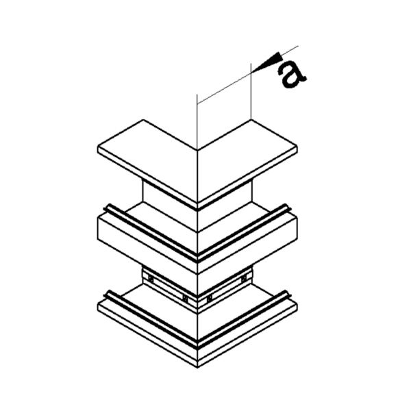 Außeneck GEB-K 68x210mm UT 90° Alu hfr ver-ws RAL9016 besch
