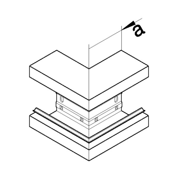 Außeneck GEB-K 85x170mm UT 90° Alu hfr ver-ws RAL9016 besch