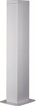 Installationssäule Alu 650mm rechteck eins Standfuß RAL9016 nass_lack