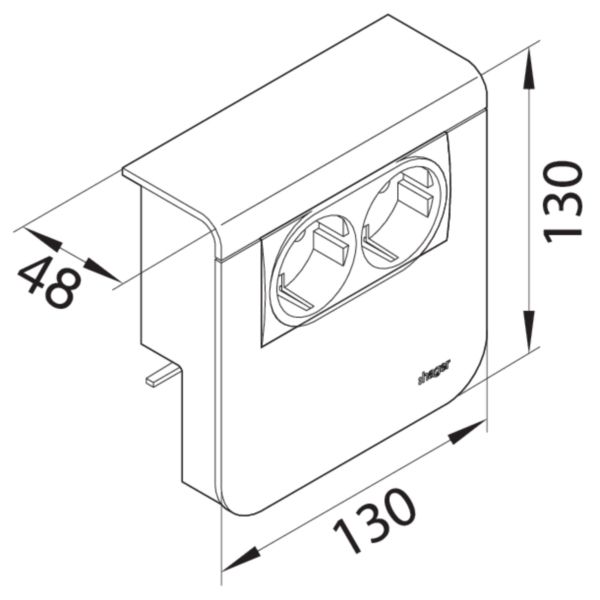 Geräteträger SL-K 1f ver- 80x20mm Standard hfr