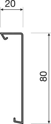 Oberteil SL-K 80mm Kst ver-ws RAL9016 hfr