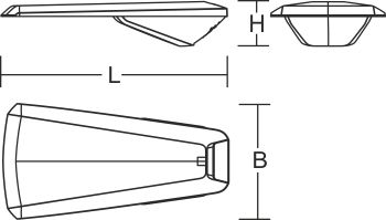 LED-Straßenleuchte 28W MingataMini 76mm Aufs/Ans 3000K 4000lm anth elektr.Trafo