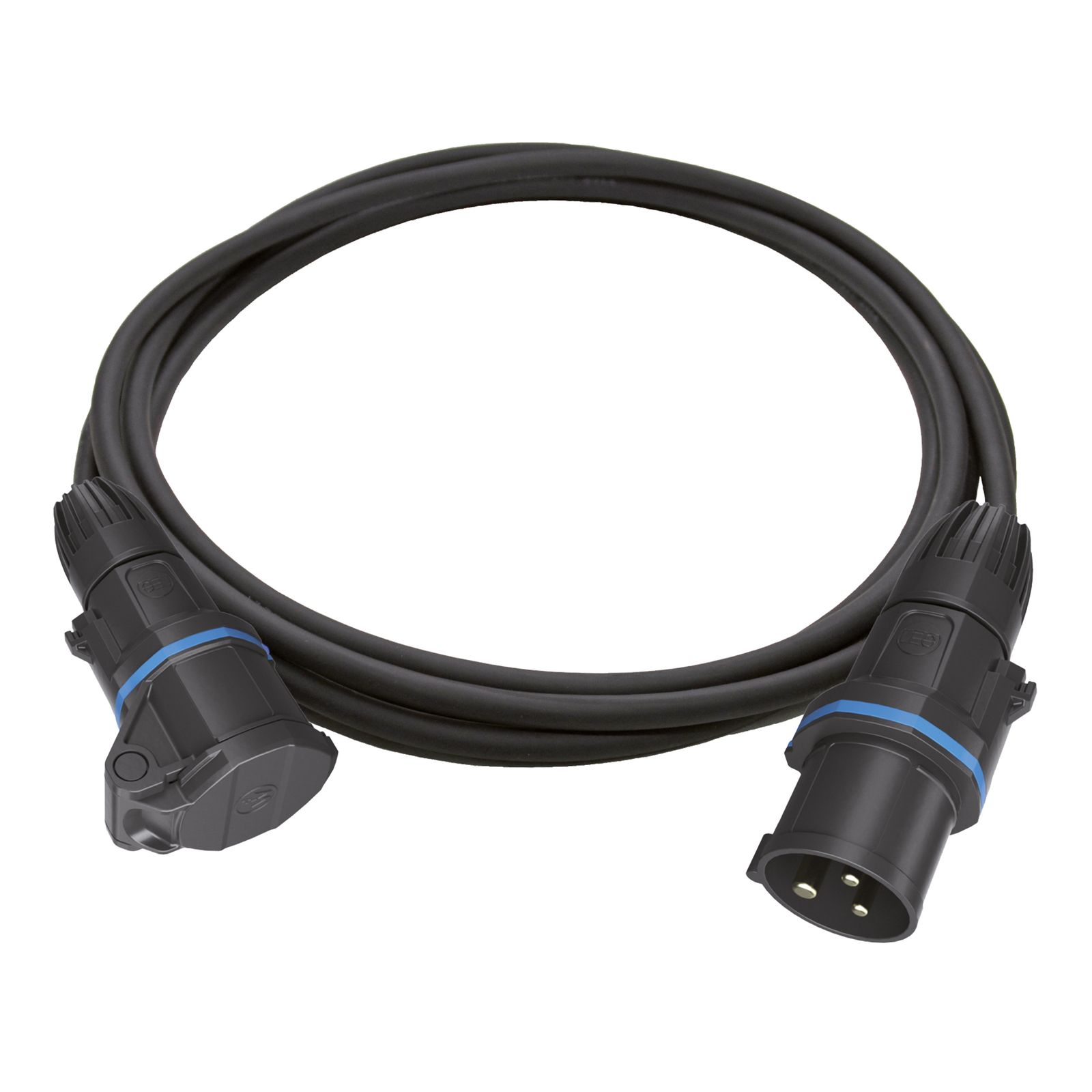 CEE-Verlängerung 25m 3x2,5qmm 16A sw IP44 -30-60°C Gummi