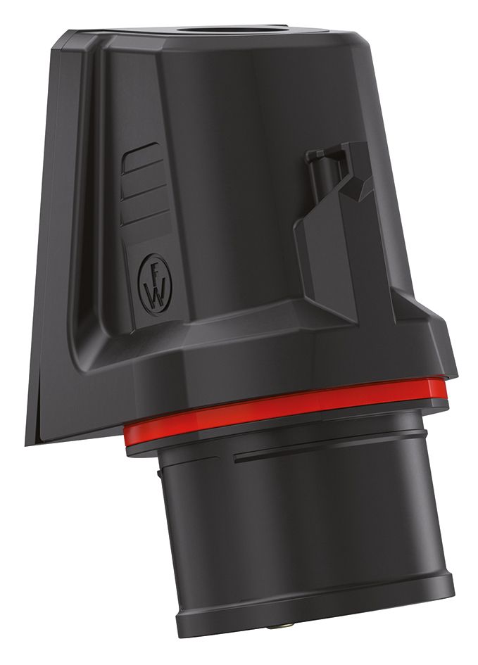 CEE-Aufbaugerätestecker 5p 16A 16A IP54 400V/rt 6h Schraubkl abgew Kst