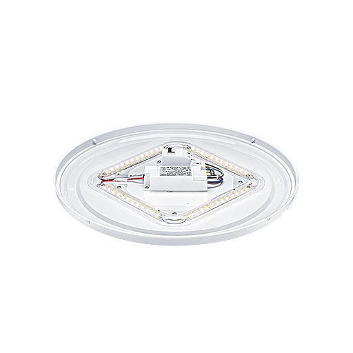 LED-Kunststoffleuchte 15W 3000-4000K 1450lm ws Konv IP44 Ø350x108mm