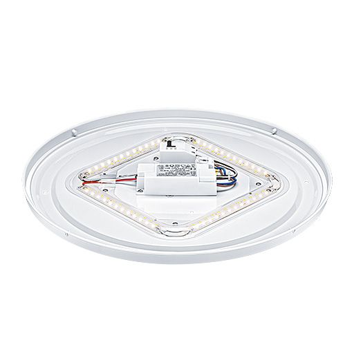 LED-Kunststoffleuchte 30W 3000-4000K 2550lm ws Konv IP44 Ø410x115mm