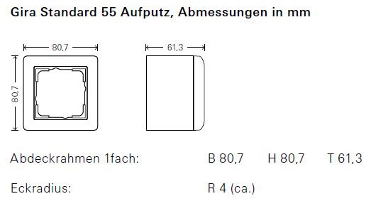 Gehäuse AP 2f Kst cws Standard 55 glz AP-Geh IP20