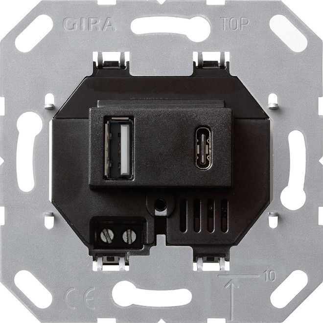 USB-Spannungsversorgung 1USB-A 1USB-C UP 3000mA sw 4,75-5V 50-60Hz