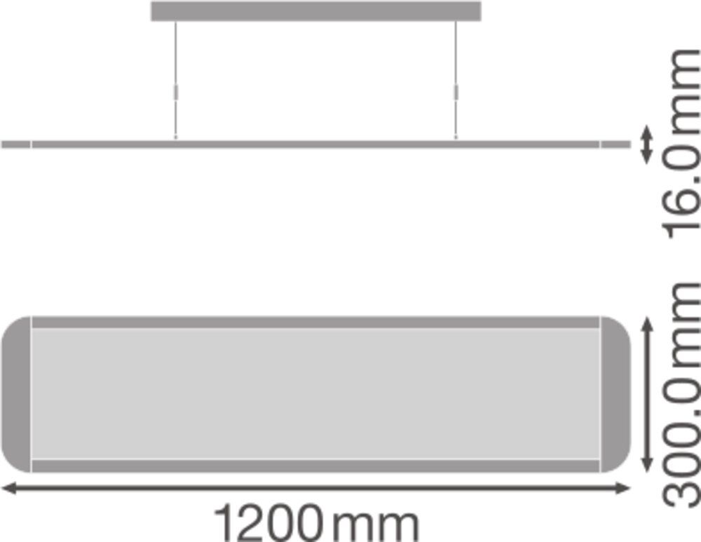 LED-Pendelleuchte 36W 4000K 4000lm Konv sym 1LED LED nicht austauschbar IP20