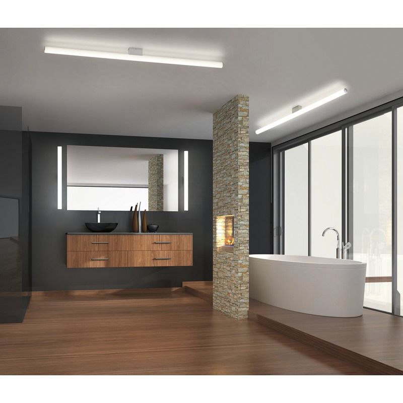 LED-Badleuchte LOOM 25W 2900K 1990lm chr Konv IP44 85x40x1200mm