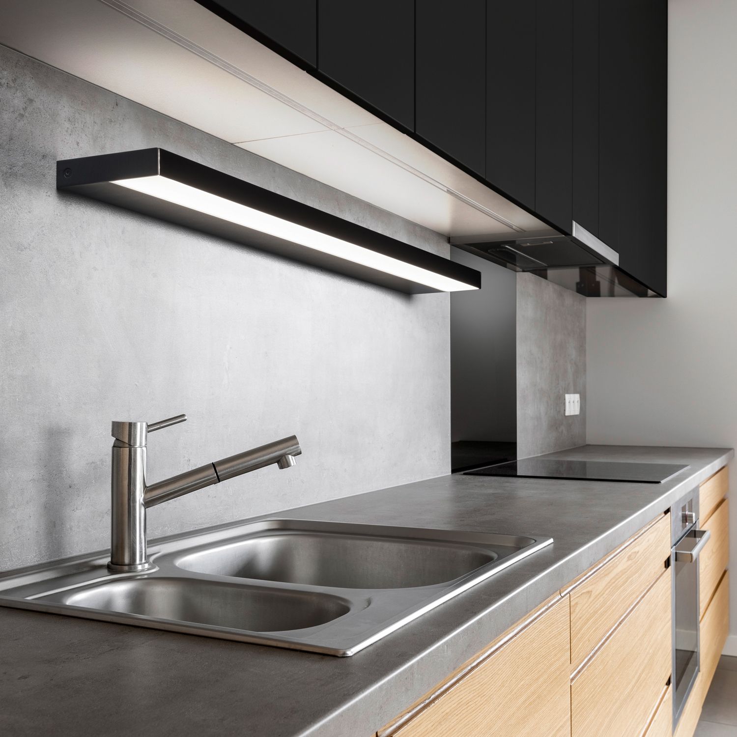 LED-Up/Down Leuchte SLATE 15W 2900K Konv 960lm sw IP44 105x25x600mm