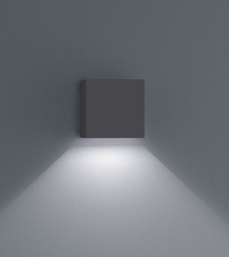 LED-Up/Down Leuchte SIRI 44 7W 3000K 390lm graphit Konv IP54 100x100x100mm