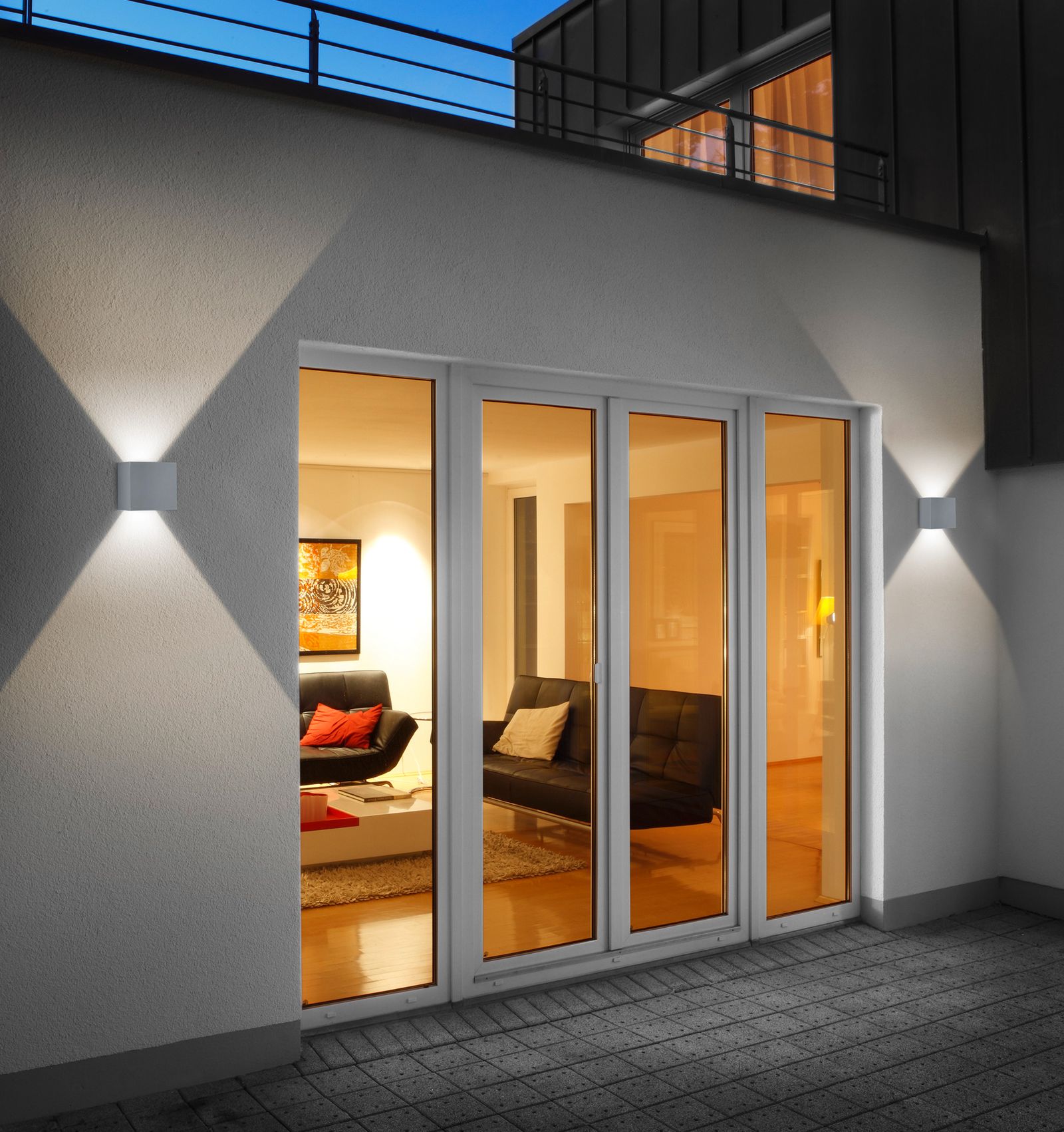 LED-Up/Down Leuchte SIRI 44 7W 3000K 390lm graphit Konv IP54 100x100x100mm