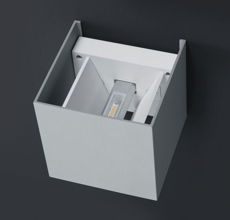 LED-Up/Down Leuchte SIRI 44 - L 15W Konv 3000K 850lm graphit IP54 150x150x150mm