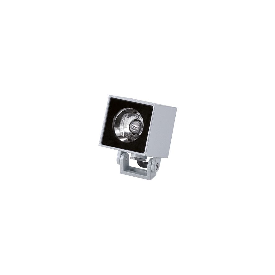 LED-Wandstrahler 5W 3000K 326lm Konv si mt 1LED Alu IP65 RF:hochglänzend
