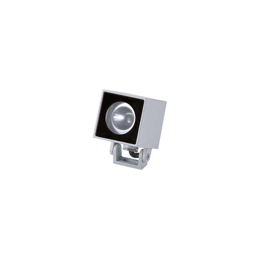LED-Wandstrahler 5W 3000K 330lm Konv si mt 1LED Alu IP65 RF:matt mediumstrahlend
