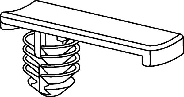 Befestigungssockel Kst natur LamellFuß 27,3x8x11,6mm PA Polyamid (PA) Ø6,5mm