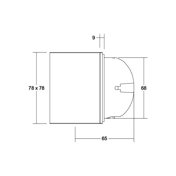 LED-Orientierungsleuchte 2W 3000K 35lm sw Konv 1LED elektr.Trafo IP20 Scheibe