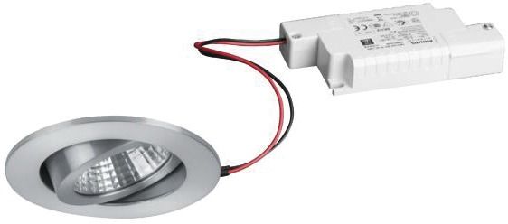 LED-Einbaustrahler 6W 3000K 730lm Konv alu mt 1LED IP65 RF:hochglänzend Steck