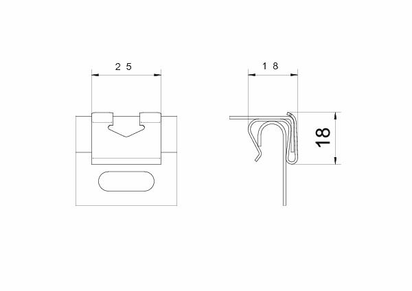 Deckelklammer ST Kabelleiter Kabelrinne Geeignet für Kabelleiter f.Kabelrinne VA