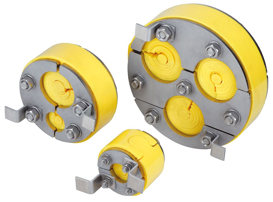 Mauerdurchführung Ø50-54m Ø9-18mm L30mm Pressringdichtung