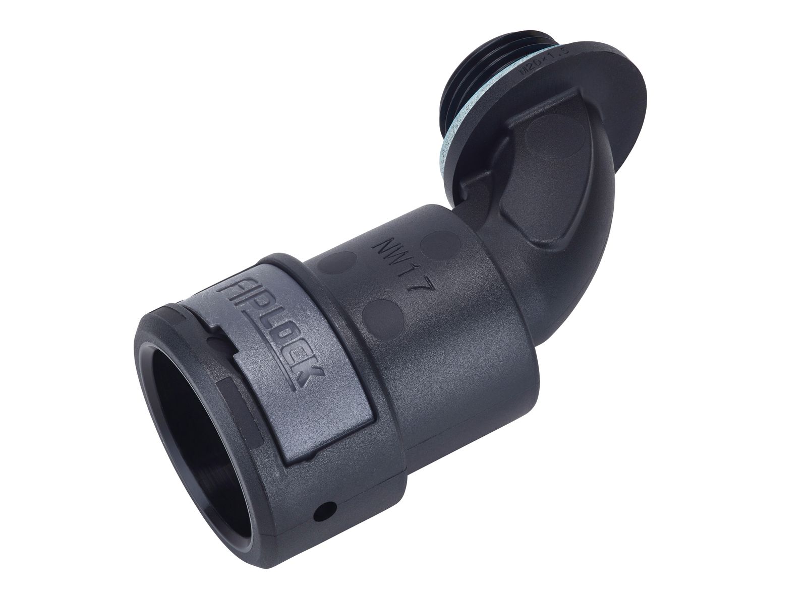 Wellrohrverschraubung PA Ø7mm M12x1,5 IP68 Polyamid (PA) M12 x 1,5 90°Wink Gew