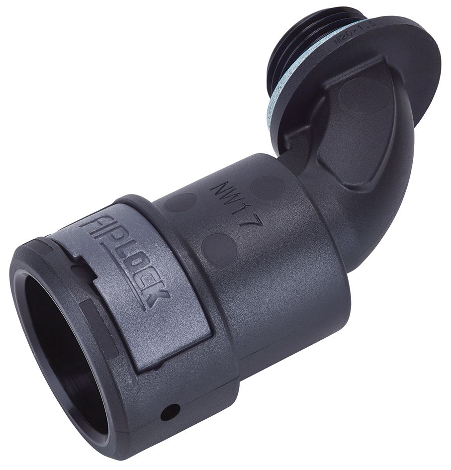 Wellrohrverschraubung PA Ø23mm M32x1,5 IP68 Polyamid (PA) M32 x 1,5 90°Wink Gew
