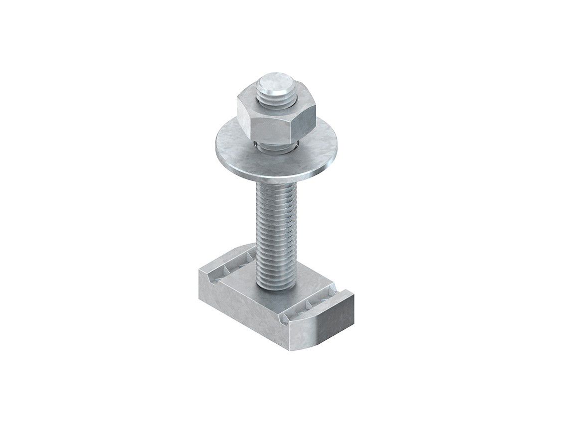 Hammerkopfschraube 34,5mm M20x30mm ST 4.6 g/vz Geeignet für Montageschiene