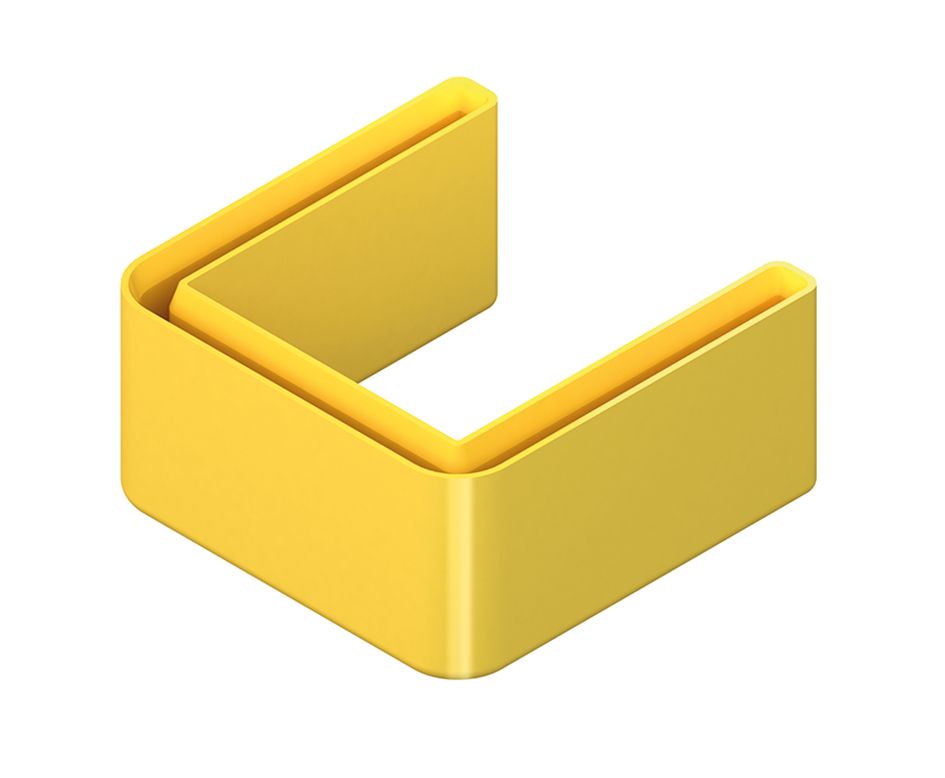 Endkappe Kst U-Profil 27x27mm ge