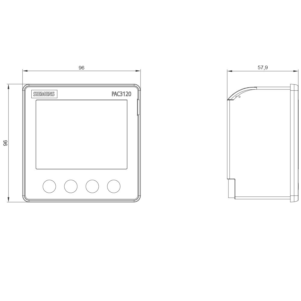 Voltmeter 100-250V digi 8W UC EB 96x96mm Einb