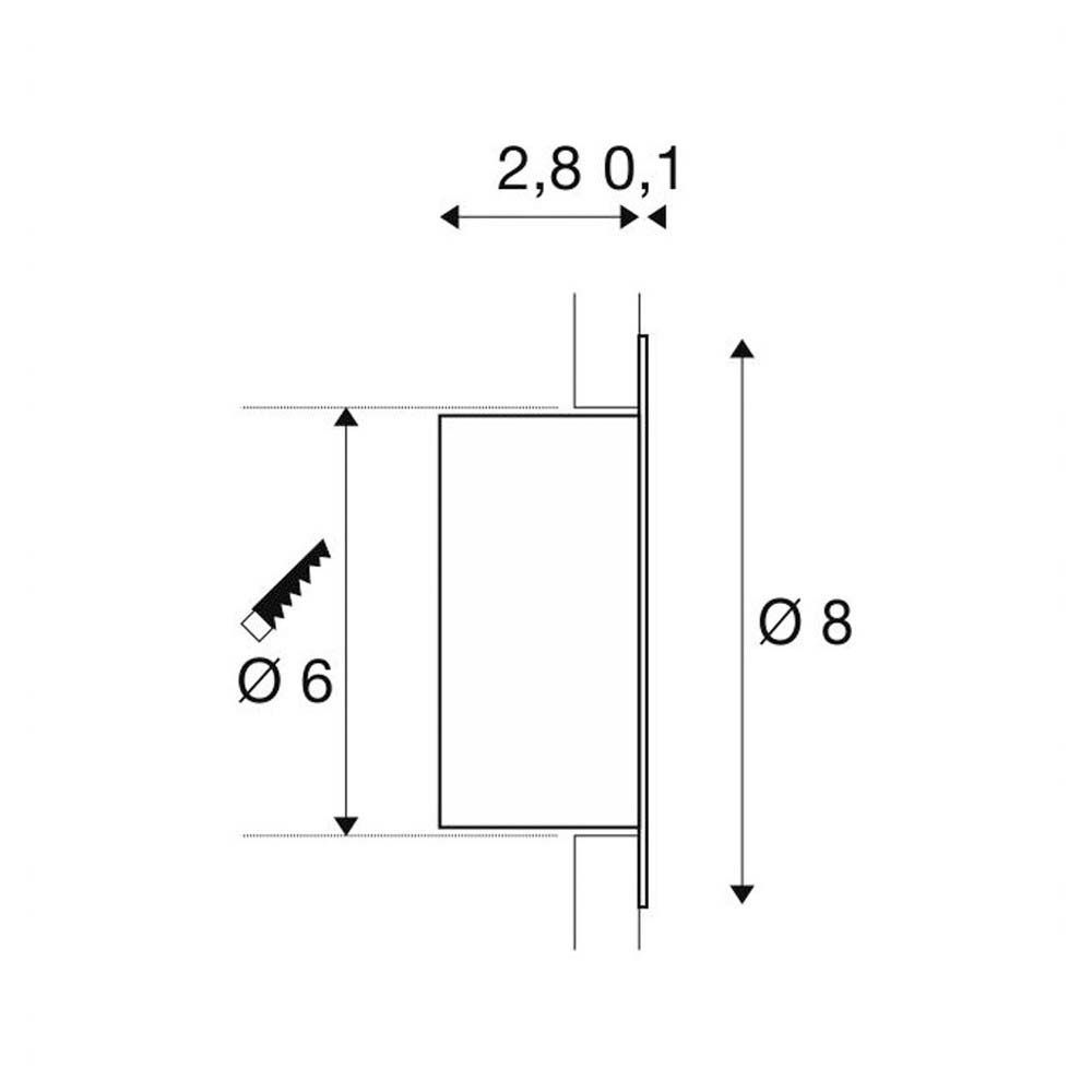 LED-Orientierungsleuchte 1W 3000K 50lm Konv IP20 1LED elektr.Trafo Lamelle m.LM
