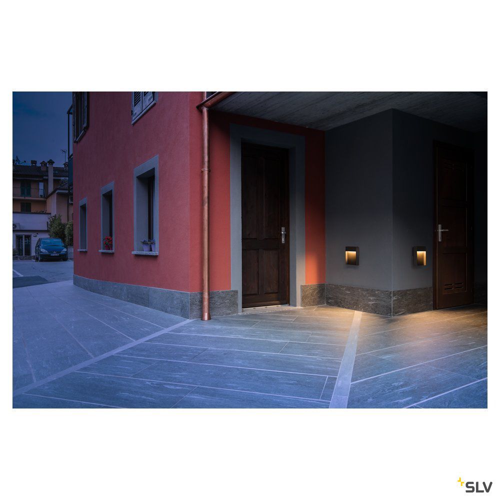 LED-Orientierungsleuchte 13W 3000K 530lm anth 1LED elektr.Trafo IP65 Lamelle m.LM